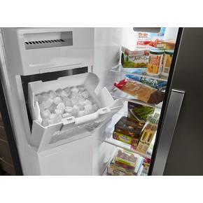 36" Wide Counter Depth Side-By-Side Refrigerator - 21 Cubic Feet - White