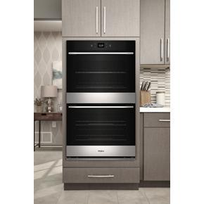 100 Total Cubic Feet Double Wall Oven With Air Fry When Connected - Gray