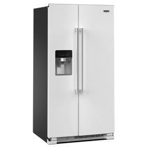 36" Wide Side-By-Side Refrigerator - 25 Cubic Feet - White - Metal