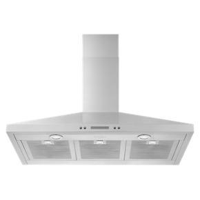 36" Chimney Wall Mount Range Hood With Dishwasher-Safe Grease Filters - Stainless Steel