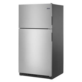 33" Wide Top Freezer Refrigerator With PowerCold Feature - 21 Cubic Feet - Fingerprint Resistant Stainless Steel