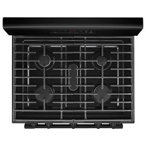 30" Wide Gas Range With 5th Oval Burner - 5.0 Cubic Feet - Black