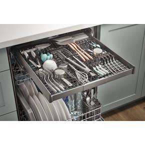 Large Capacity Dishwasher With 3rd Rack - Black Stainless Steel