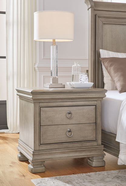 Lexorne - Gray - Three Drawer Night Stand