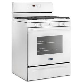 30" Wide Gas Range With 5th Oval Burner - 5.0 Cubic Feet - White