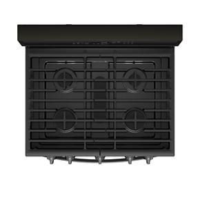 5.8 Cubic Feet Smart Freestanding Gas Range With EZ-2-Lift Grates - Black Stainless Steel