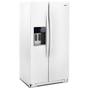 36" Wide Counter Depth Side-By-Side Refrigerator - 21 Cubic Feet - White