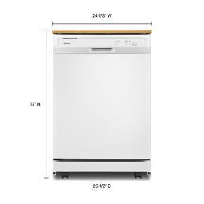 Heavy-Duty Dishwasher With 1-Hour Wash Cycle - White - 26,5" Depth