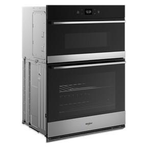 64 Total Cubic Feet Combo Wall Oven With Air Fry When Connected - Gray